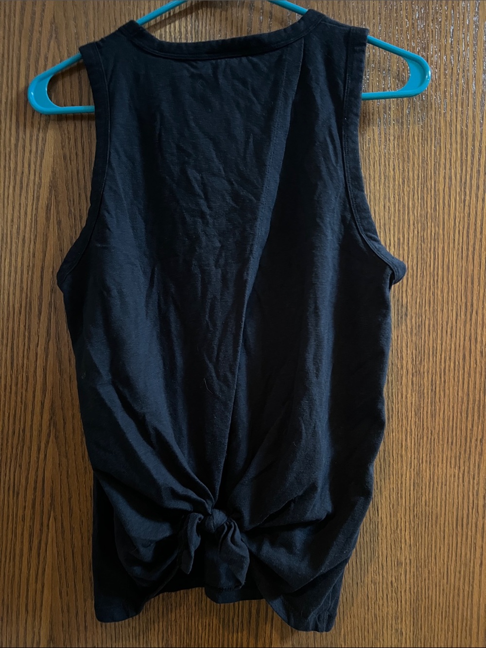 J. Crew Black Knot-Back Tank Top